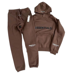 essentials-trackEssentials Fear Of God Tracksuit - Brown
