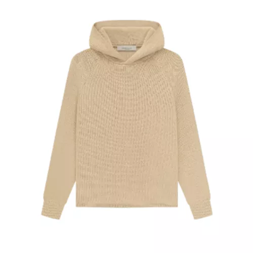 Kids Essentials Knit Hoodie Beige